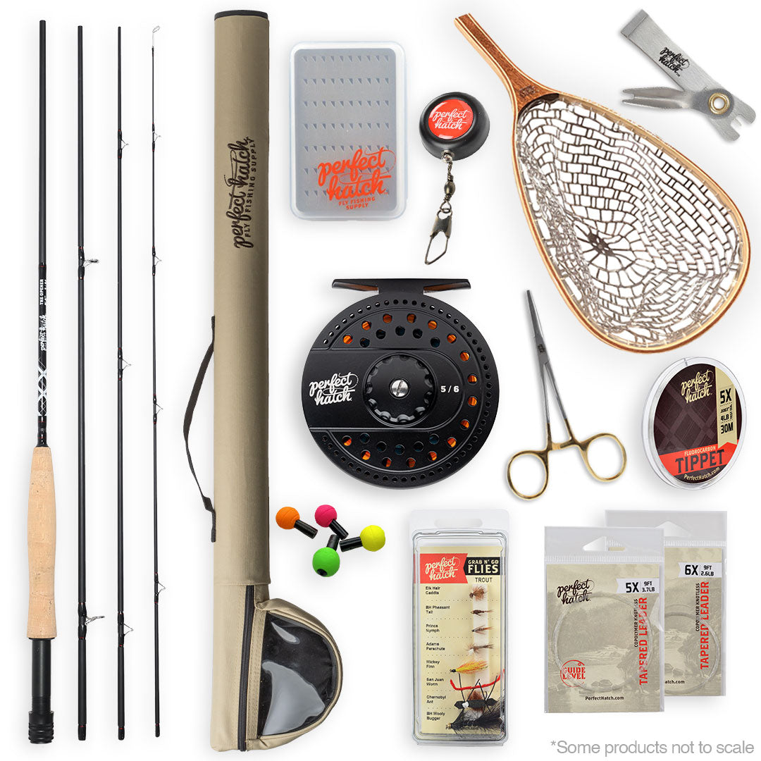  Perfect Hatch The Opener Fly Fishing Rod & Reel Combo 8'6 3/4  WT : Sports & Outdoors