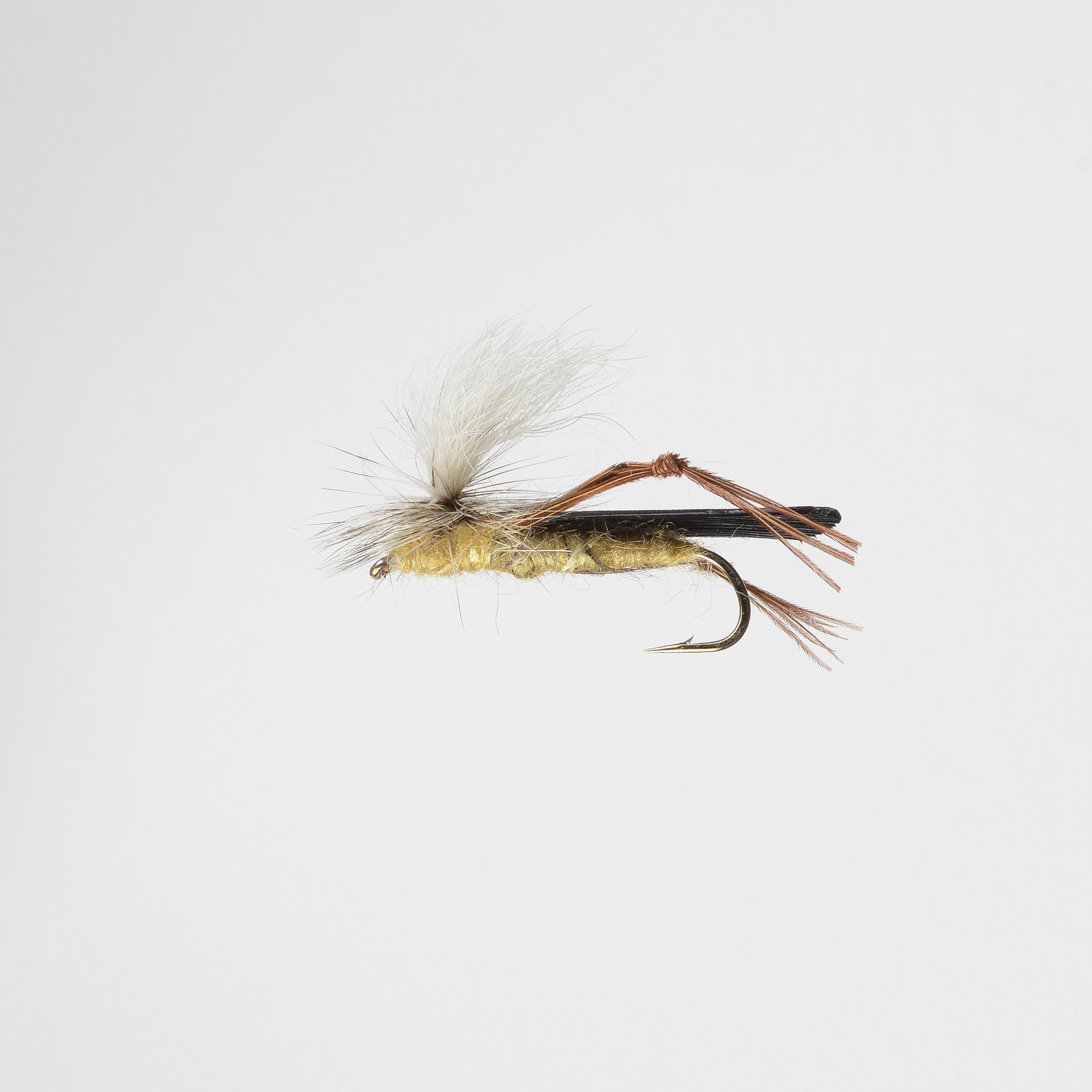 Parachute Dave's Hopper Yellow - Dry Fly Trout Flies - 1 Dozen