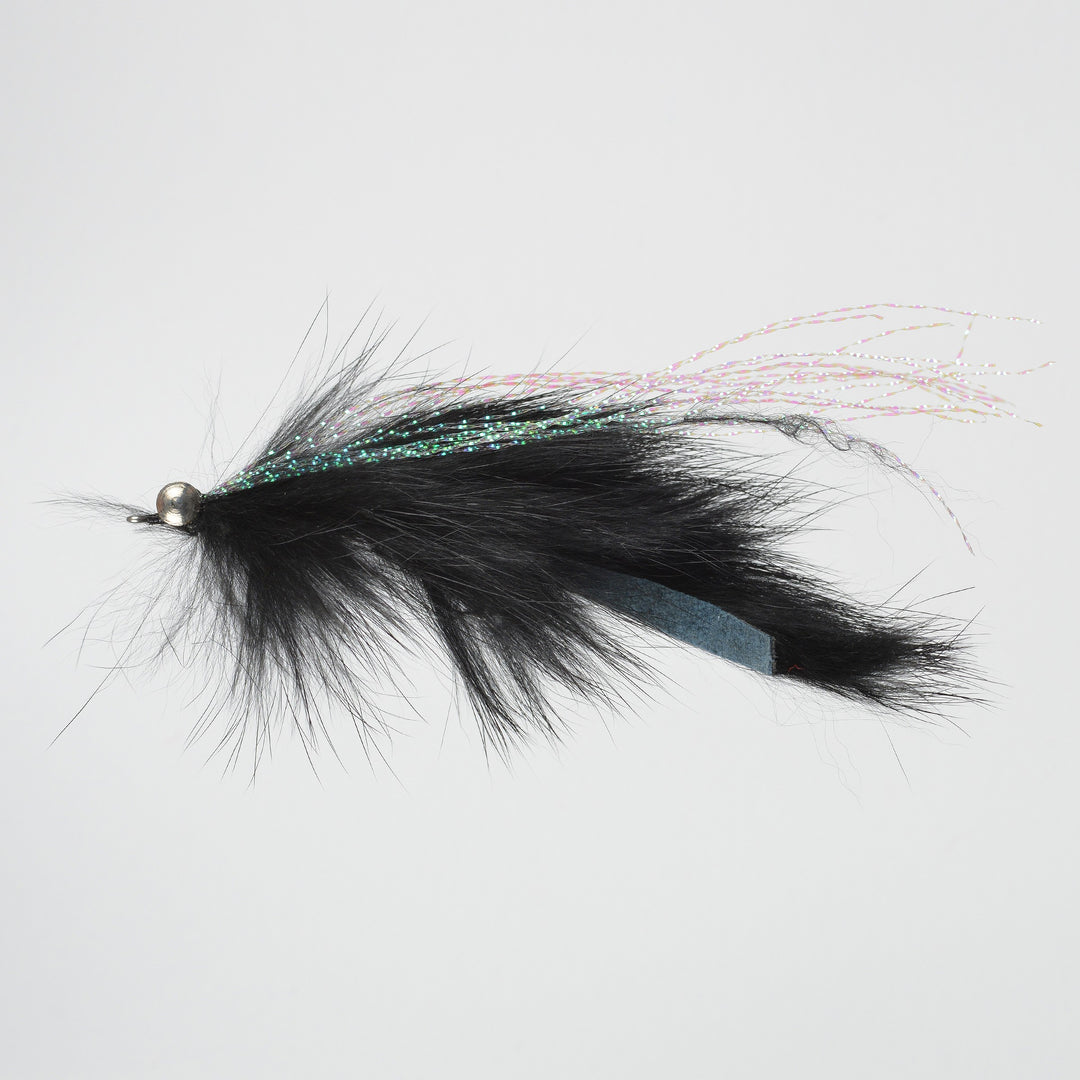 Salmon Articulated Leech Black