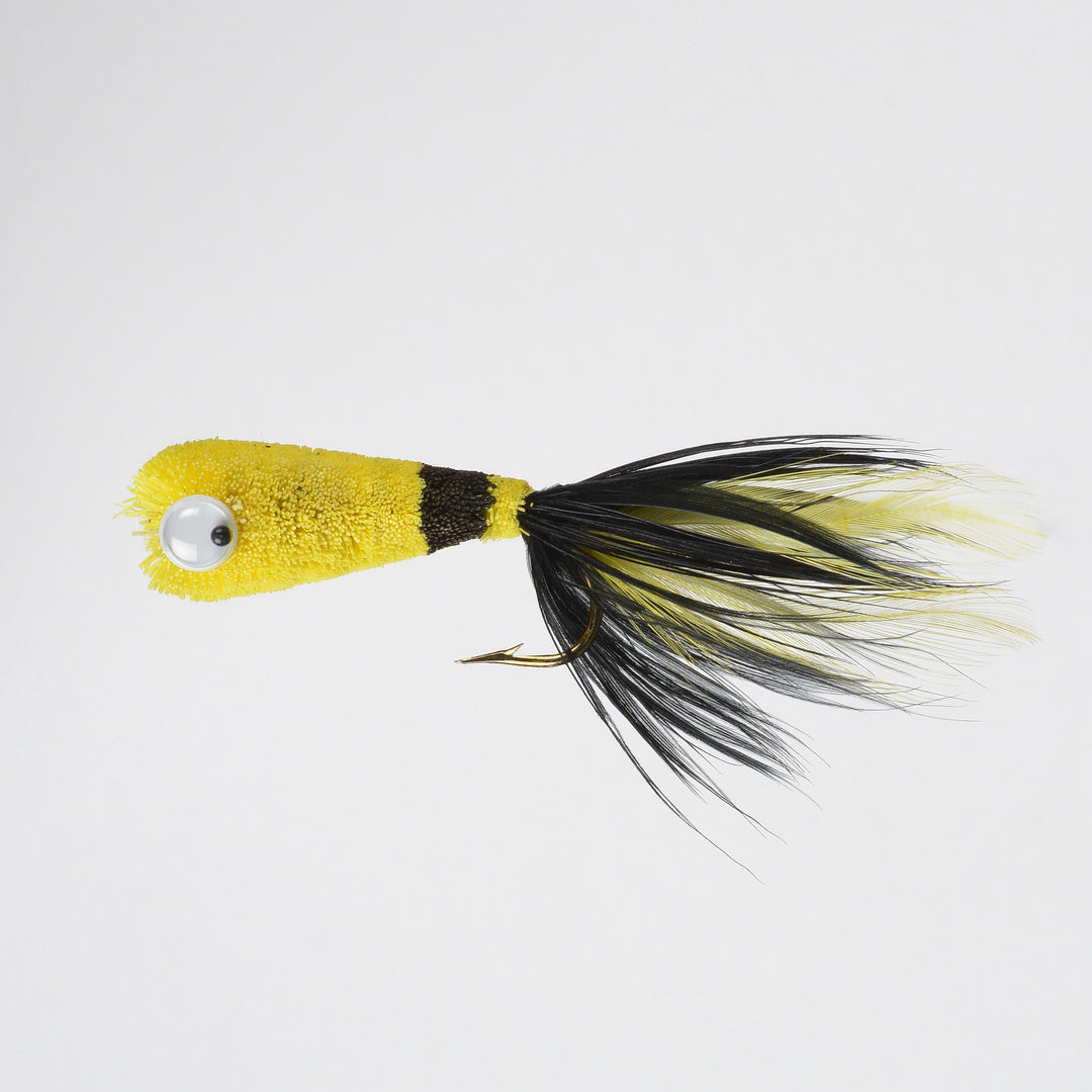 Dry Deer Hair Popper Yellow Brown