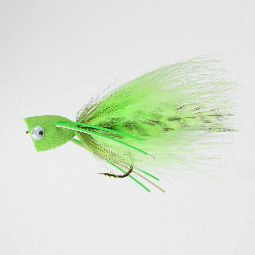 Dry Bass Popper Chartreuse