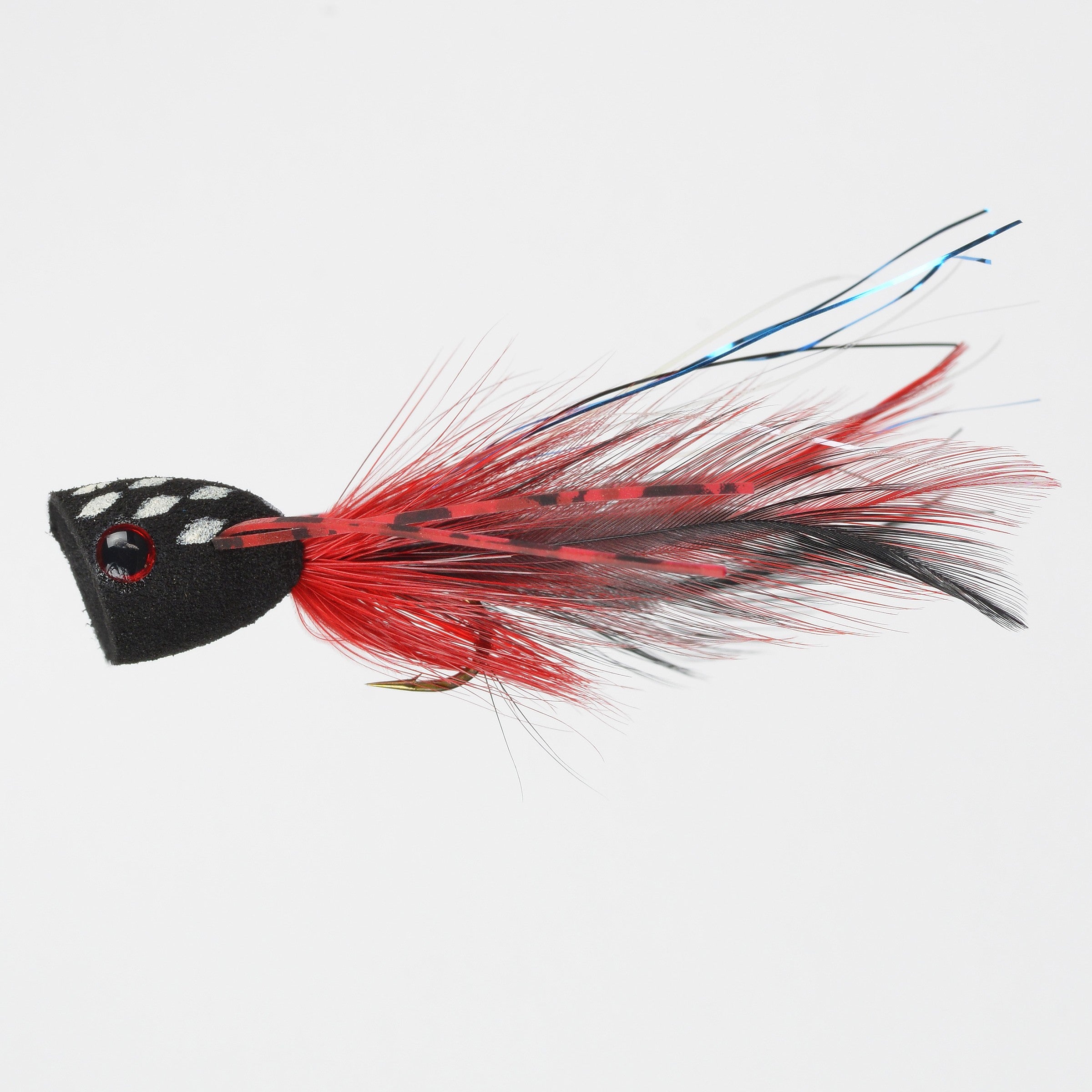 Dry Popper Poppin Bug Black/Red – Perfect Hatch
