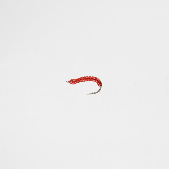 Nymph V-Rib San Juan Worm Red