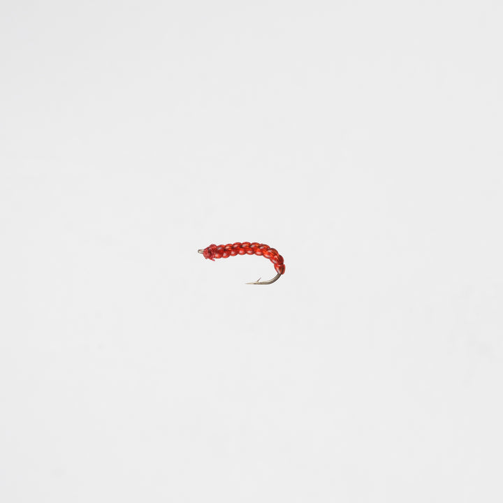 Nymph V-Rib San Juan Worm Red