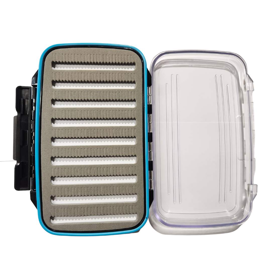 Fly Box Waterproof Black-Slit Foam-Double Sided