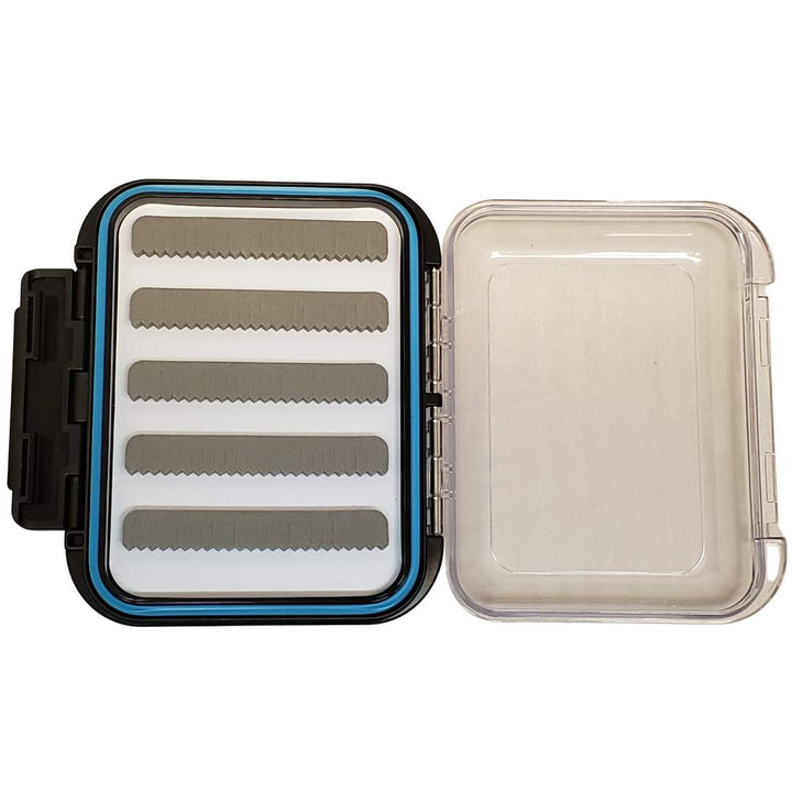 Fly Box Waterproof Black-Slit Foam-Double Sided