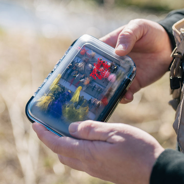 Fly Box Waterproof Black-Slit Foam-Double Sided