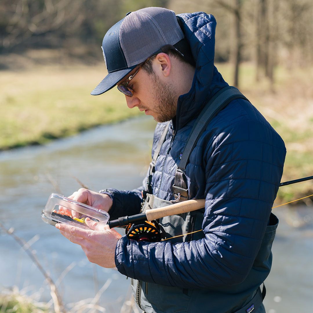 Fly Box Waterproof Black-Slit Foam-Double Sided