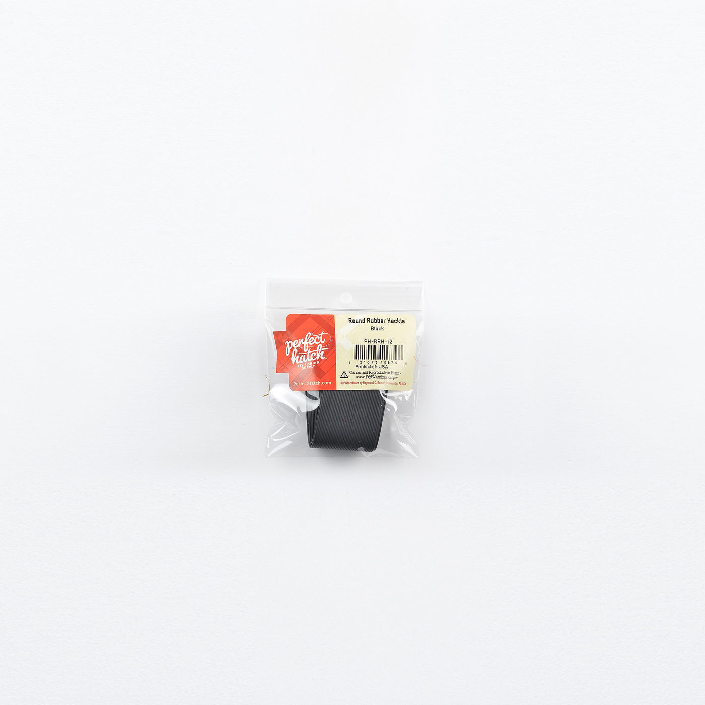 Round Rubber Hackle Black