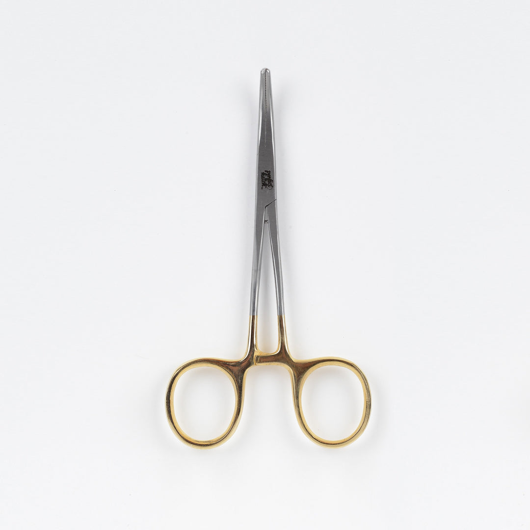 Forceps Curved 6" Gold