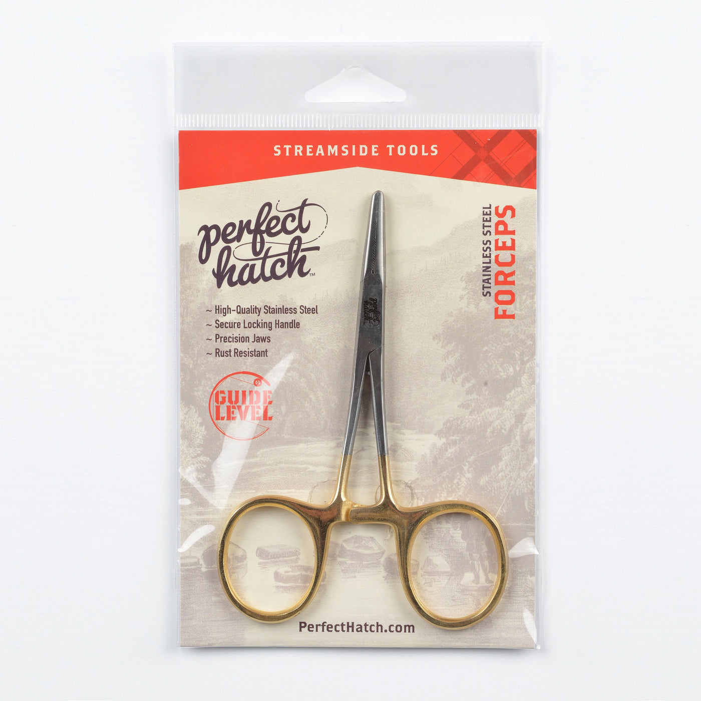 Stainless Steel Forceps Straight 5" Gold