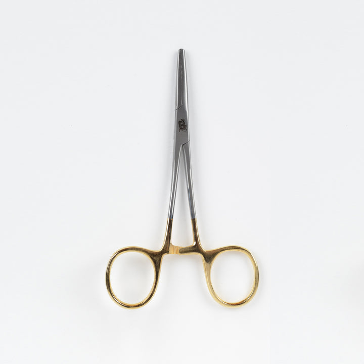 Stainless Steel Forceps Straight 6" Gold