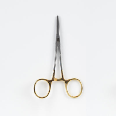 Stainless Steel Forceps Straight 6" Gold