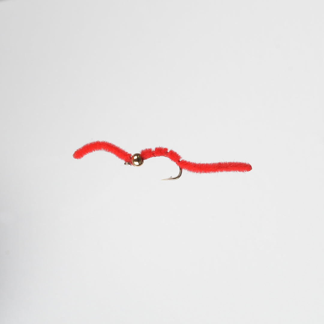 San Juan Worm - Mosche Wet Per Pesca Alla Trota - 12 Pezzi - Taglia 14 Rosso Scuro - Foto 1