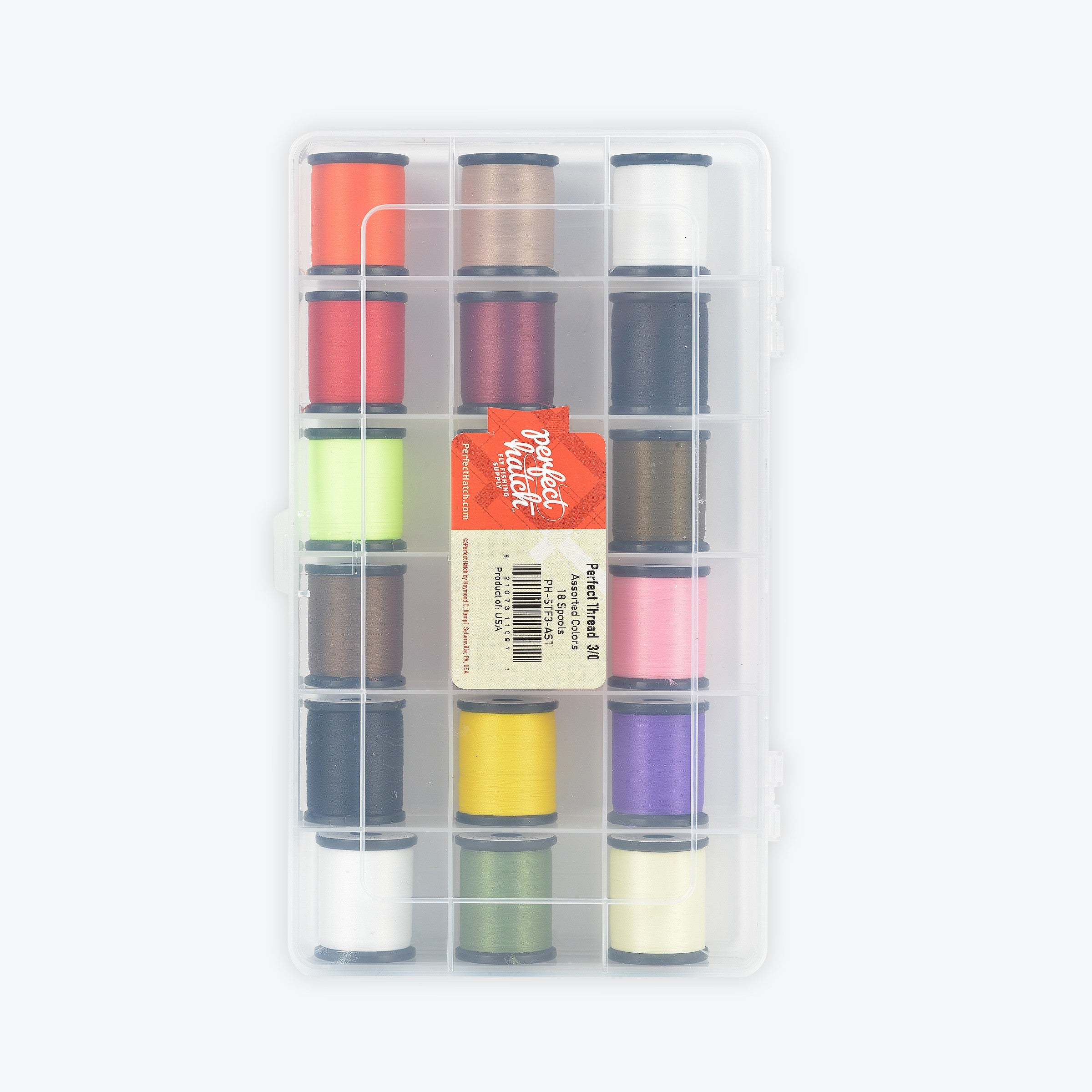 Perfect Box Thread Perfect Thread 3/0 18 Spool Assortment – Perfect Hatch