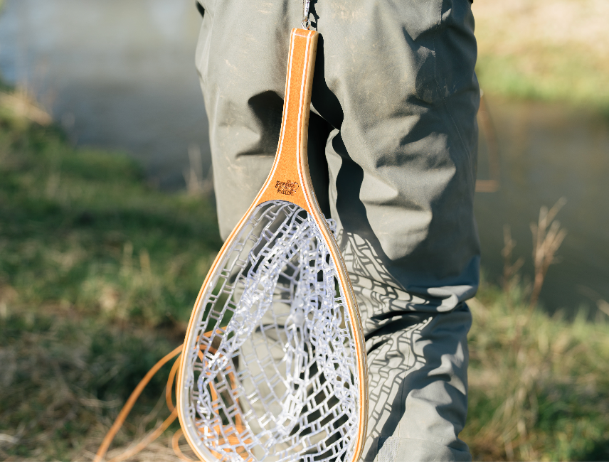 Premium Laminate Wood Landing Net - "Ghost Net" Perfect Hatch Premium Laminate Wood Landing Net - "Ghost Net" Perfect Hatch